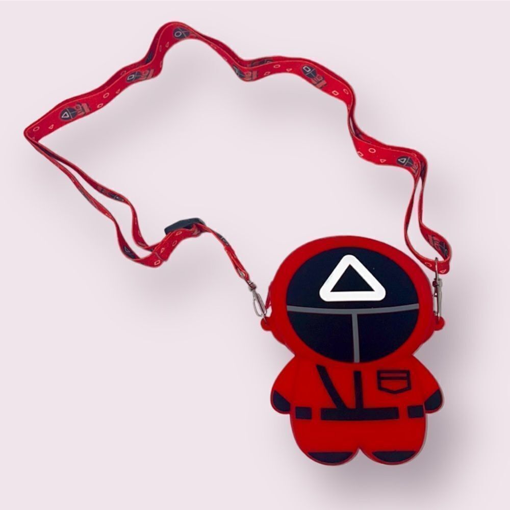 Squid Game Red Soldier Pop It Crossbody Mini Bag Purse